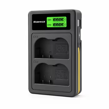Ladegerät für Sony A6400, A6100, ZV-E10 u. a.: LP-E5 LP-E8 LP-E10 LP-E12 LP-E17 NP-FW50 NP-W235 EN-EL14 EL14 EN-EL15 NP-BX1 LED -Akku