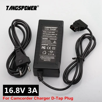 16,8V 3A D-Tap Akkuladegerät für Camcorder V-Mount / V-Lock Akkupack Kamera-Akku Camcorder-Netzteil DTap-Stecker