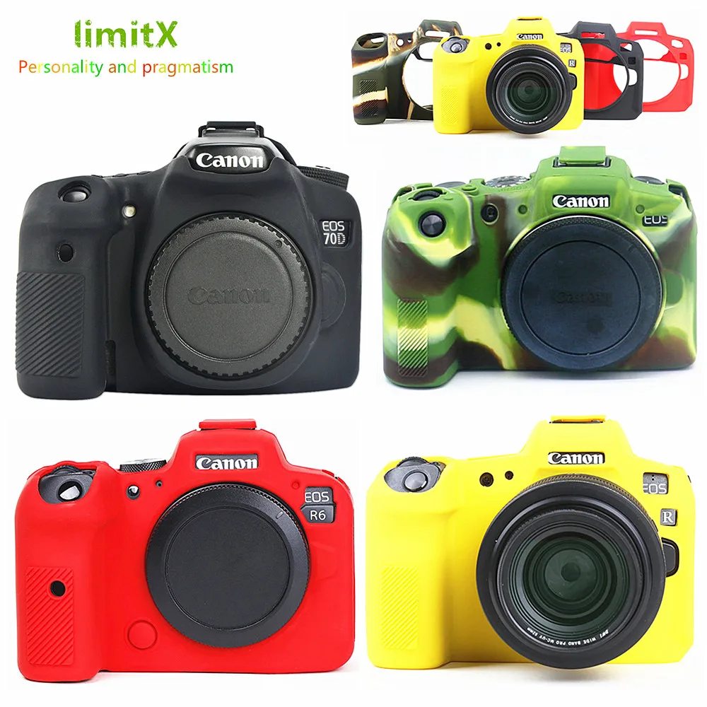 Silikonhülle für Canon EOS R8: Weiche Silikon Haut Fall Schutzhülle Körper Abdeckung DSLR Kamera Tasche R RP 2000D T7