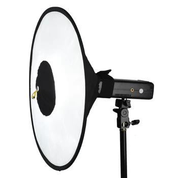 44cm Tragbare Zusammenklappbare Runde Konus-Blitzsoftbox Blitz-Speedlite-Diffusor für Kamera Fotostudio-Zubehör