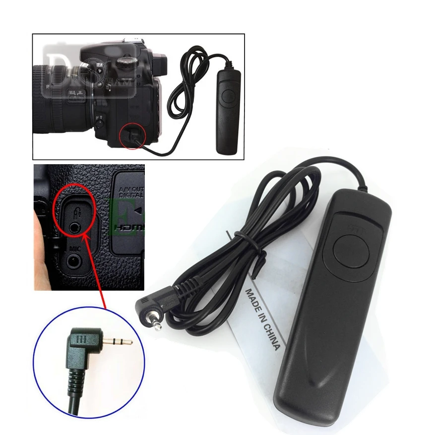 Fernbedienungs-Auslösekabel RS-60E3 für Canon EOS R RP R6 II R6V R7 R8 R10 R50V R100 800D 90D 80D 77D 1500D 1300D T7i