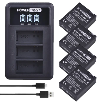 3,7 V 1600 mAh AHDBT-301 AHDBT301 AHDBT 301 Li-Ionen-Akku für GoPro Hero3 + LED 3-Kanal-USB-Ladegerät