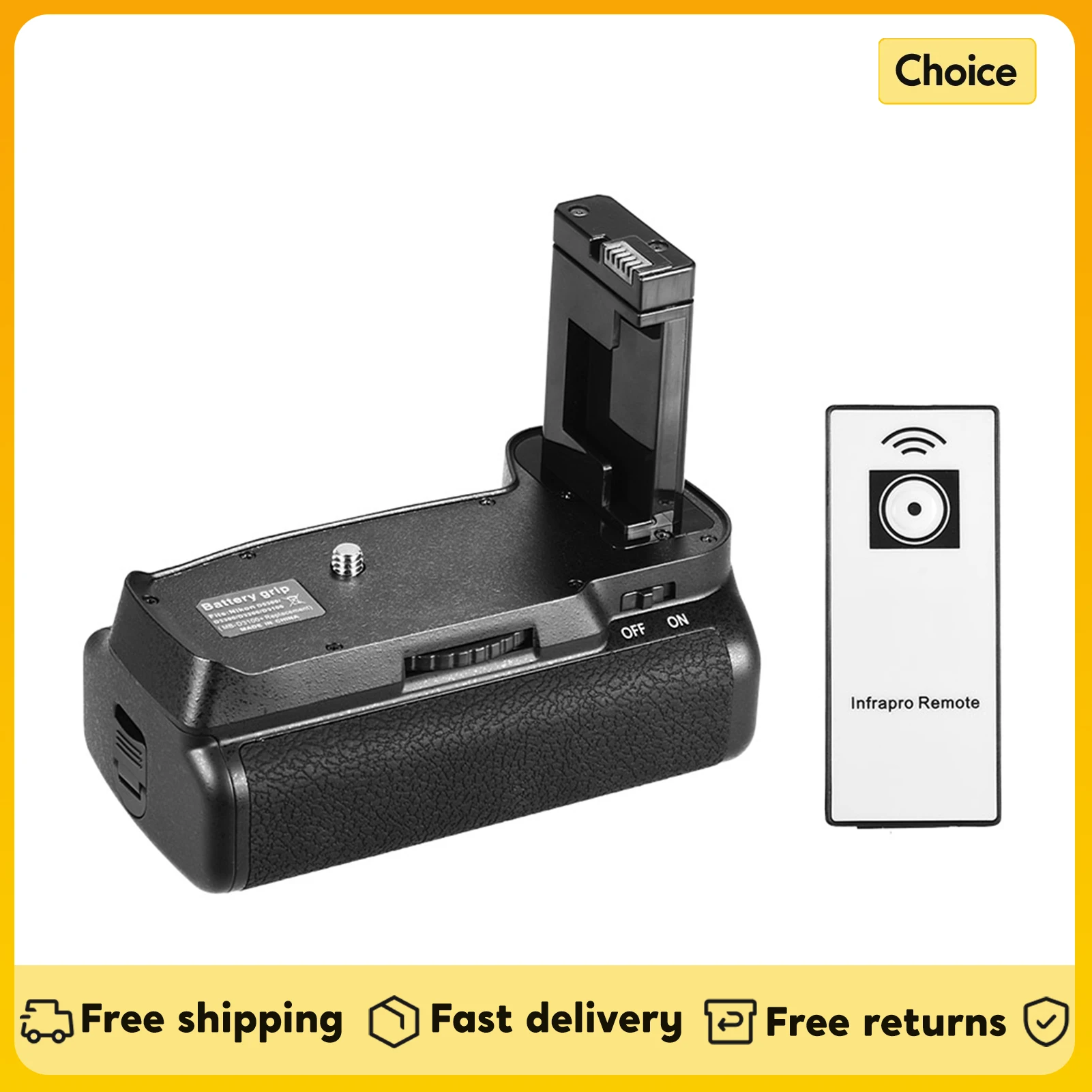 Vertikaler batterie griff halter für nikon d5300 d3300 d3200 d3100 dslr kamera EN-EL 14 batterie betrieben mit ir