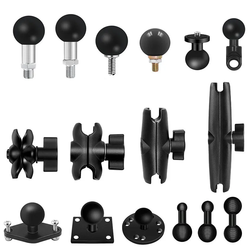1'' Zoll Ball Auto Kopfstütze Kugelkopf GPS Halter Halterung Motorrad 10mm Basis für GoPro Yi Insta360 Kamera telefon Zubehör