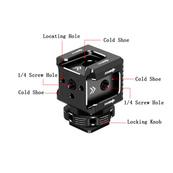 Kalten Schuh Mount Adapter 1/4 Loch Hot Shoe Monitor Basis Mic Füllen Licht Halterung Halter Für DSLR Canon Nikon
