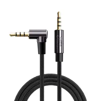 CableCreation 3,5mm Aux Kabel TRRS Kabel Rechten Winkel Stecker auf Stecker Audio Stereo Jack HiFi Kabel Für
