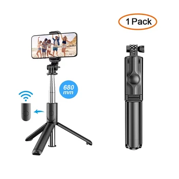 3In1 Bluetooth Wireless Selfie Stativ Mit Füllen Licht Auslöser Fernbedienung Tragbare Faltbare Einbeinstativ Für iPhone Smartphone