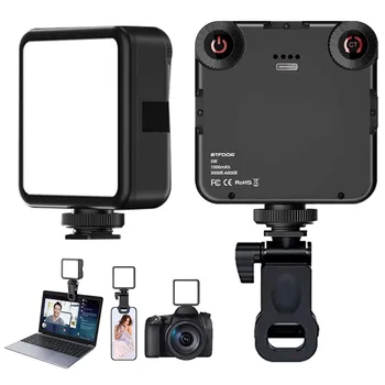 LED-Videoleuchte, tragbar, Fotografie, On-Camera, 3000 K-6000 K, zweifarbige Beleuchtung, Kaltschuh