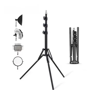 78'' Lichtständer für Fotografie, Aluminiumlegierung, faltbar, tragbar, Fotobeleuchtung, Stativ, Kamera