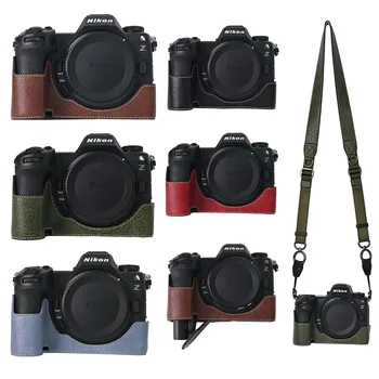 Leder-Halbhülle für Nikon Z6III: Kameratasche aus Leder, halbe Gehäuseabdeckung Basisprotektor