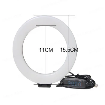6 zoll Ring Licht mit Stativ Led Helle Ring Lampe Licht Felge Song Beleuchtung für Fotografie Selfie Ringlicht Rechts Ligth