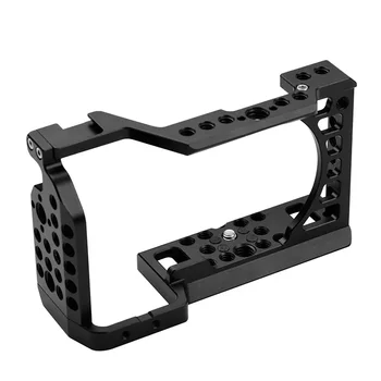 Cage für Sony A6400, A6100: Kamerakäfig Zubehör Vlog-Gehäuse Handheld-Halterung Kaltschuhmikrofon LED-Lichthalterung Video-Rig