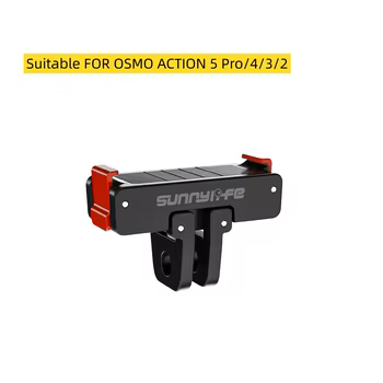 Halterung für DJI Osmo Action 5 Pro, Osmo Action 4, Osmo Action 3: Magnetischer Adapter-Halter Faltbare Schnellverschluss-Halterung -Stativ-Adapter Zubehör