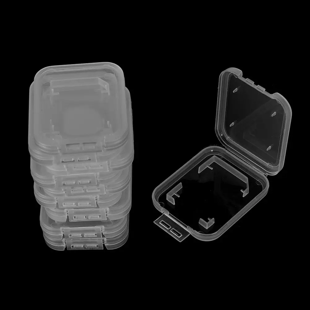 10pcs für sd sdhc Speicher karten etui Halter Schutz transparente Kunststoff box Lagerung