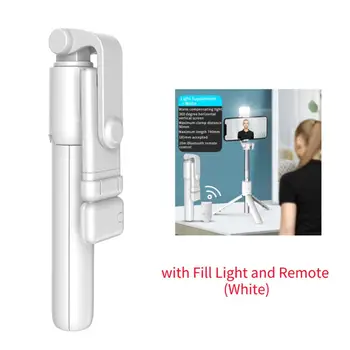 Telefon Selfie Stick Stativ Bluetooth Fernbedienung Drahtlose Selfi Stick Telefon Halter Mit Schönheit LED Füllen Licht Für Telefon Live-Streaming