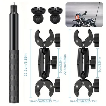 Selfie-Stick für Insta360 X5, X4, X3: X2 Motorrad Bike Mount Selfie Stick für Insta 360x2 Moto Einbeinstativ