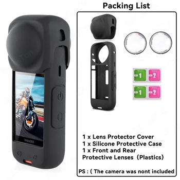 Schutz für Insta360 X5: Objektivschutz + Aufbewahrungstasche + Displayschutzfolie für Objektivschutz Anti-Kratz-Zubehör