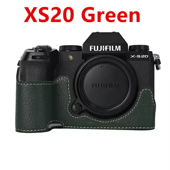 Leder-Halbhülle für Fujifilm X-S20: PU-Leder -Halbgehäuse mit Batterieöffnung und Basisabdeckung