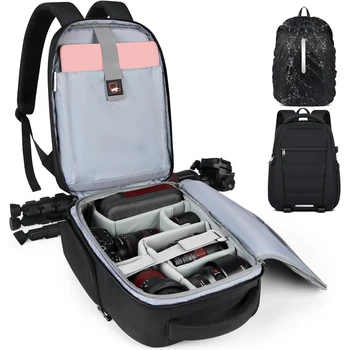 Kameratasche Rucksack Wasserdichter Laptop-Rucksack Anti-Diebstahl-Reisekameratasche Fotorucksack mit großer