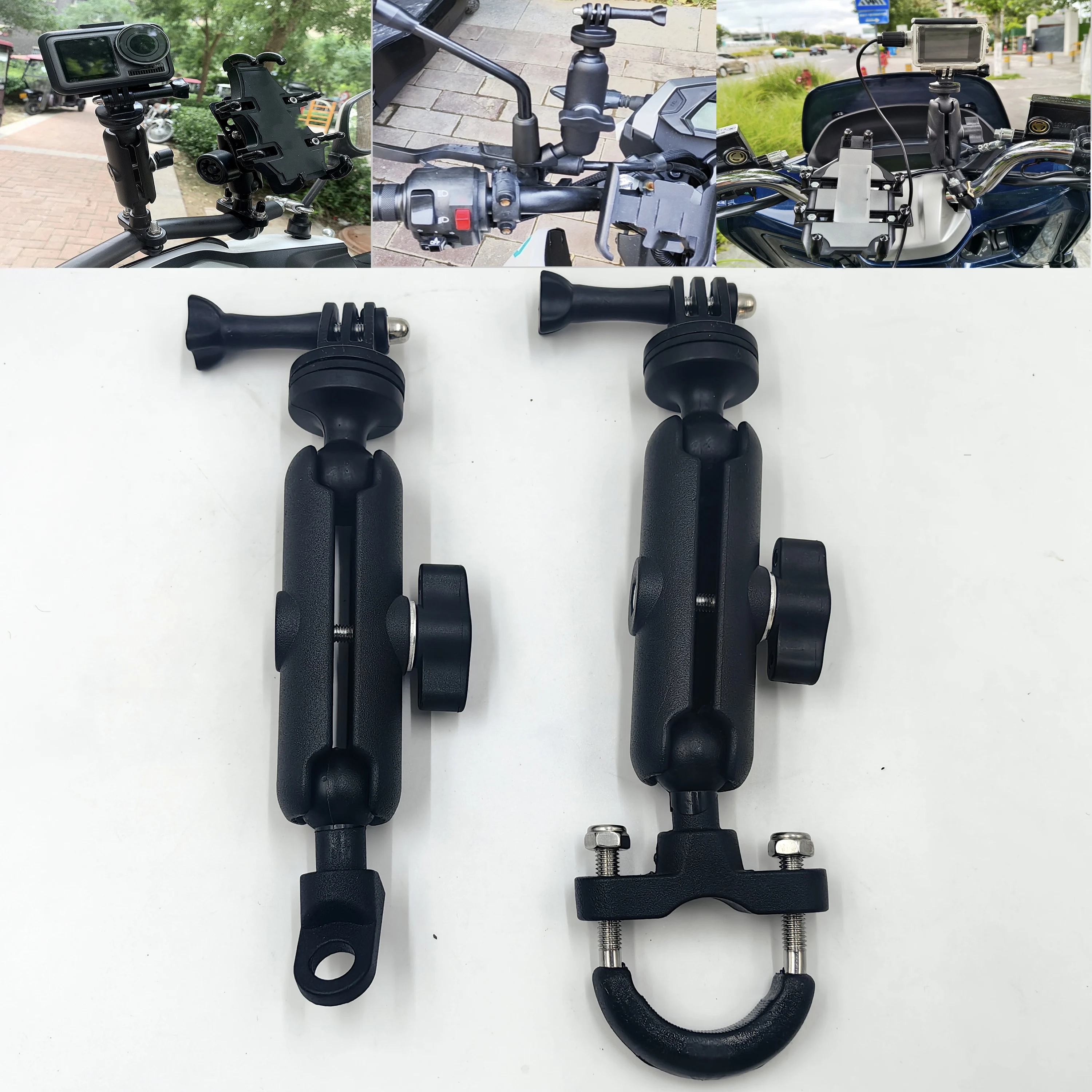 Halterung für Insta360 X4, X3: Motorrad Fahrrad Halter Für Lenker Spiegel Halterung Für Action Kamera Zubehör