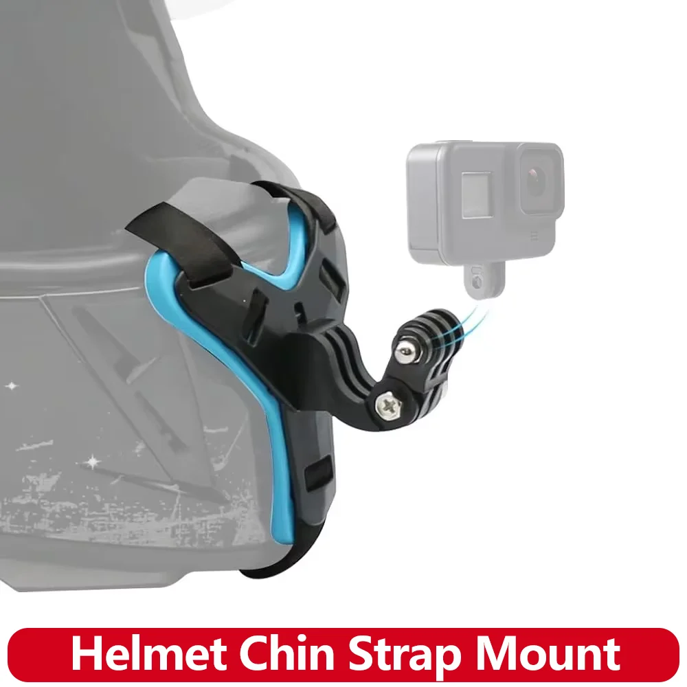 Halterung für GoPro HERO13 Black: Motorradhelm Kinnriemenhalterung für SJCAM SJ4000 AKASO Action Kamerazubehör