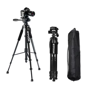Telefon Reise Selbst Stativ Aluminium Hohe 55 "140CM Ständer Mit Schnell Platten Montieren Pan Kopf Für Canon Nikon