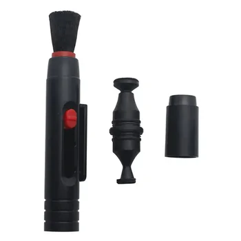 Professioneller 3-in-1-Objektivreinigungsstift mit einziehbarer weicher Bürste für DSLR-Kameras. Reinigungswerkzeug für