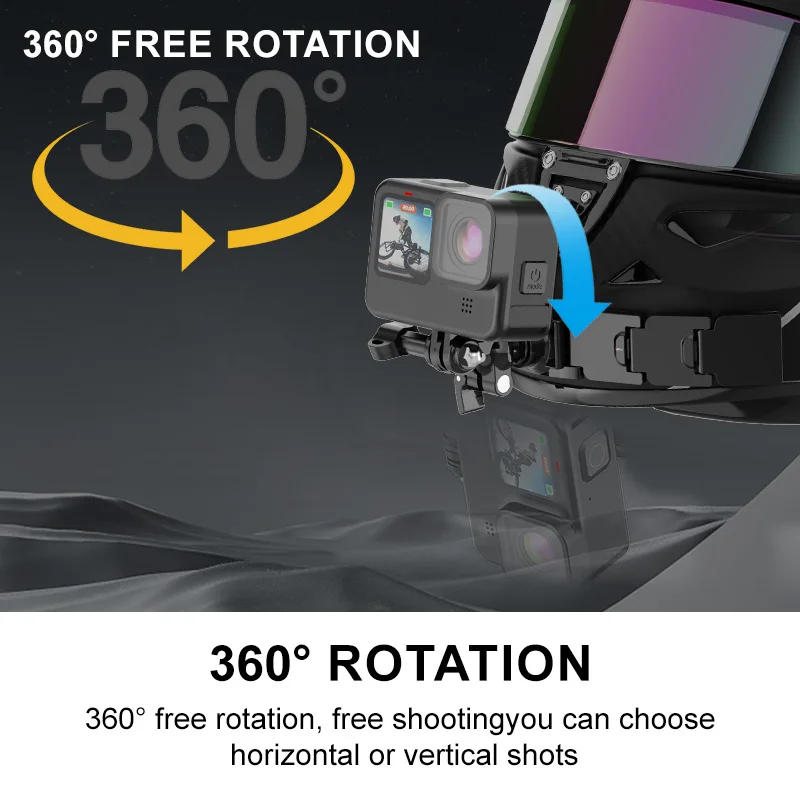 Halterung für GoPro HERO12 Black: Helm Kinnhalterung Kamerahalterung für Yi 4K für Kamera faltbares vorderes Kinnhalterungszubehör