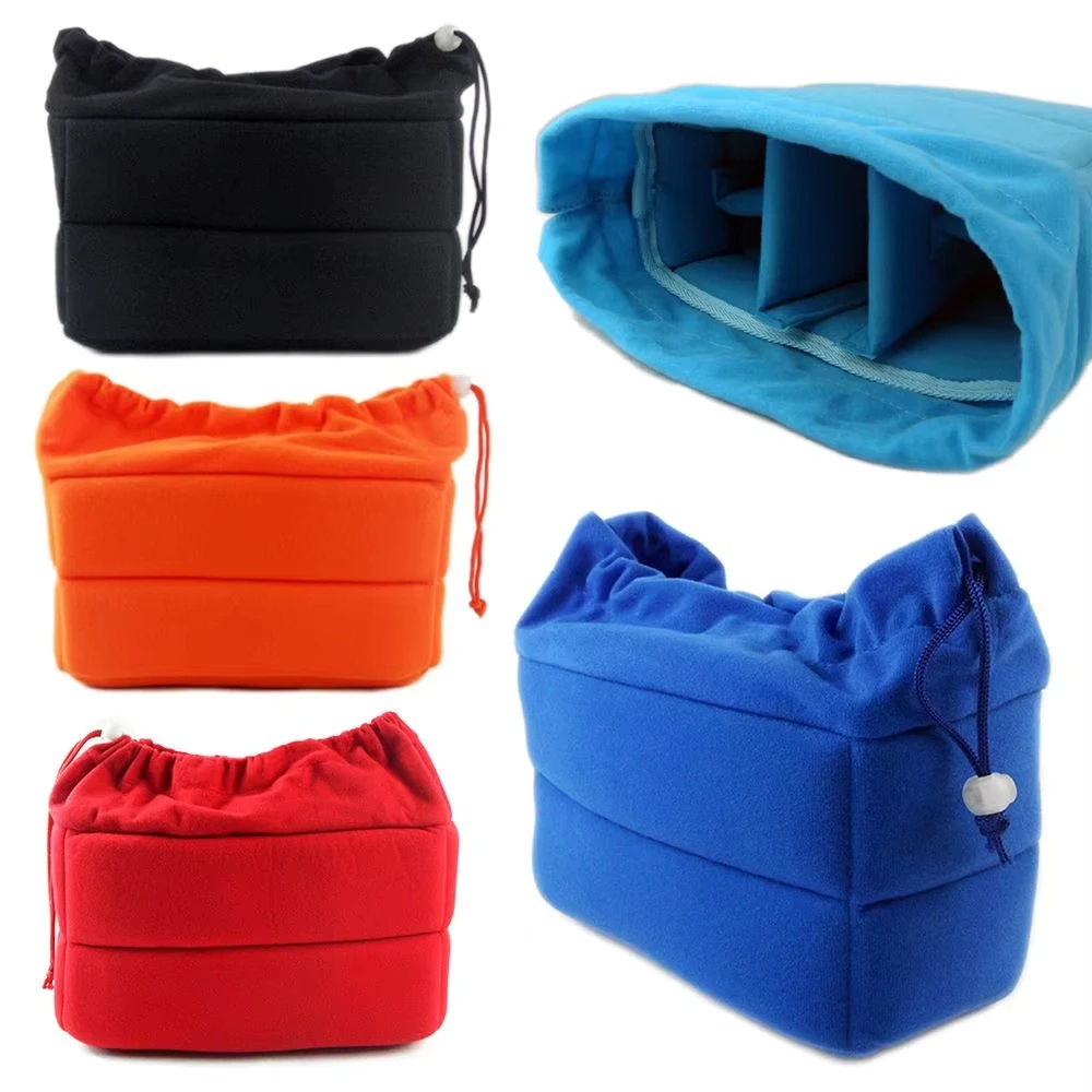 Multifunktionale Stoßfeste Samt-Schutztasche für Kameras Fotografie-Schutzpartition Gepolsterte Tasche