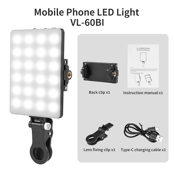 Mini-Fülllicht, RGB-LED, gerade Tasche, Videofotografie, Beleuchtung, Tasche, Live-Vlog-Clip für Telefon, iPhone, iPad