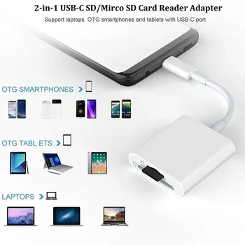USB C Speicherkartenleser Typ C auf SD TF Adapter für iPhone15 Huawei Xiaomi SD TF Kartenleser Datenkonverter