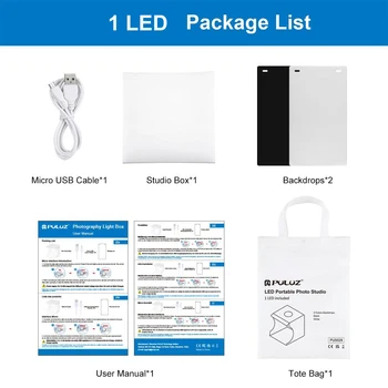 20 cm faltbares, tragbares 550 lm/1100 lm LED-Licht, Mini-Fotobeleuchtung, Studio-Schießzelt-Box-Set mit 2 Farben