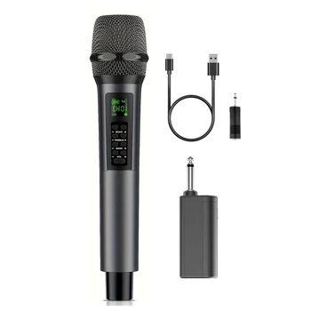 Wiederaufladbare Kabellose Handmikrofone mit Echo-, Höhen-, Bass- und Lautstärkeregelung für Karaoke-Gesang