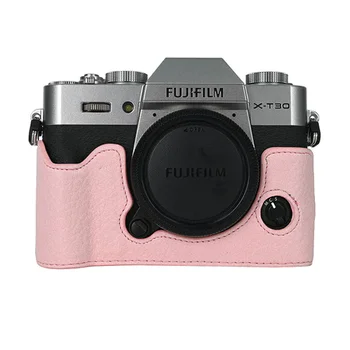 Leder-Halbhülle für Fujifilm X-T30 II: PU-Lederhülle, Kameratasche, halbe Schutzhülle.