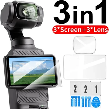 Displayschutz für DJI Osmo Pocket 3: 9H gehärtetes Glas, Vollbildschutz Gimbal-Kameraobjektiv