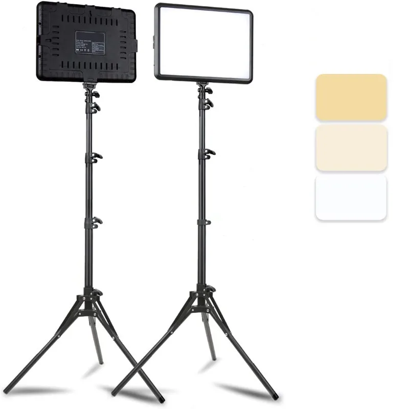 8/12 Zoll LED Fotografie Video Panel Licht Foto Studio Beleuchtung Kit Für Schießen Live-Streaming Youbube Mit Stativ