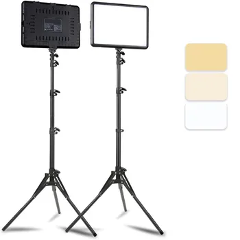 8/12 Zoll LED Fotografie Video Panel Licht Foto Studio Beleuchtung Kit Für Schießen Live-Streaming Youbube
