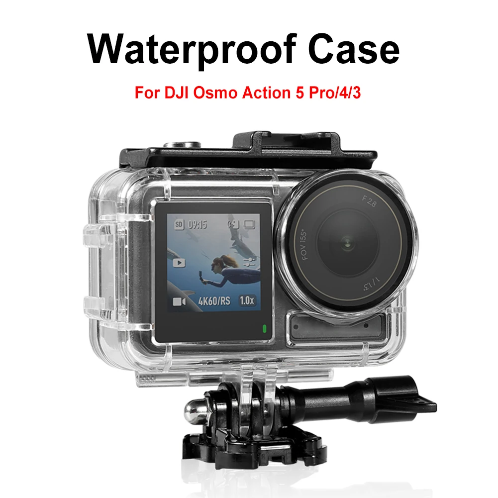Für DJI Osmo Action 5 Pro/4/3 Action Kamera 60M Wasserdichte Fall Unterwasser Gehäuse Tauchen Abdeckung anti-Fog