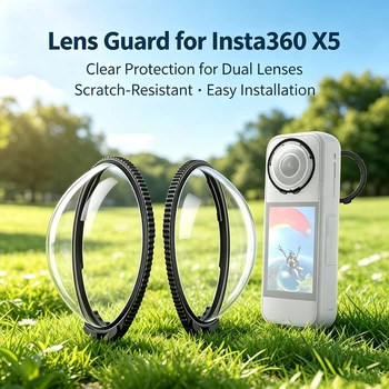 Schutz für Insta360 X5: PC-Objektivschutz mit hoher Lichtdurchlässigkeit, kratzfeste, ölbeständige