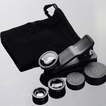 1 Set 3In1 Handy Fisch Auge + Weitwinkel + Makro Leichte Kamera Objektiv Für Universal Handy
