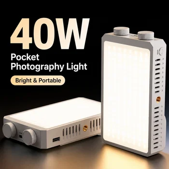 40W Mini Tragbares LED-Videolicht mit Eingebauter Wiederaufladbarer Batterie, Aufhellungslicht