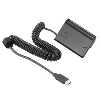 Dummy-Akku für Sony A6400, A6100, ZV-E10: AC-PW20 USB-C Adapter NP-FW50 Dummy-Akku für A6000 A6300 A6500 A5000 A5100 A7 A7II A7RII A7S