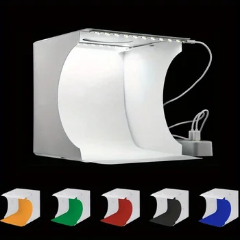 Dual LED Panels Falten Tragbare Foto Video Box Beleuchtung Studio Schießen Zelt Box Kit Diffuse Studio Softbox