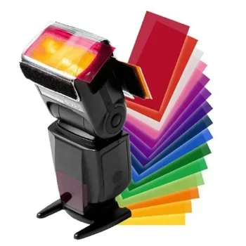 12-Farben-Universal-Speedlite-Farbfilter-Set für Kamera, Blitzgerät, Blitzfilter, Diffusor, Beleuchtung