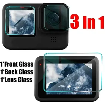 Displayschutz für GoPro HERO12 Black: Displayschutzfolie aus gehärtetem Glas, Kameraobjektiv-Schutzfolie auf der Rückseite, 9H-Härte
