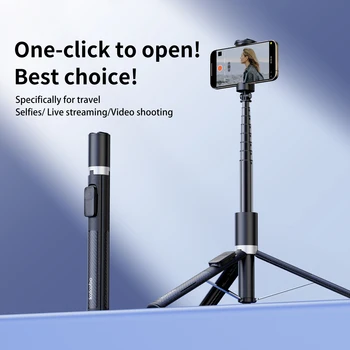 1,7 m tragbarer Selfie-Stick, ausziehbares Stativ 360° ° Drehbarer Bounce-Typ-Telefonhalter