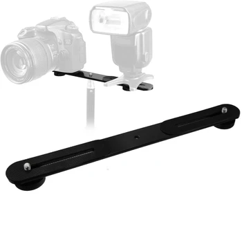 Doppel-Blitzhalterung mit 1/4'' Schraube, Blitzschuh-Halterung für Stativ, DSLR-Kamera, LED-Licht, Blitzlicht, Mikrofon