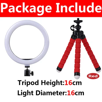 10-Zoll-LED-Selfie-Ringlicht, dimmbar, Fotografie-Fülllampe mit Mini-Stativ für Handy, Live-Video, Fotostudio, Ringlicht
