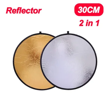 Reflektor 5-in-1 30CM 60CM 80CM 110CM Silber Platin Tragbar Faltbar Weiches Licht Rund Fotografie-Studio 2-in-1