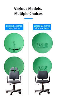 RF08 Game Live Chromakey 2in1 Fotografie Studio Stuhl Rückenlehne einseitiger Hintergrund Stoff grün blauer